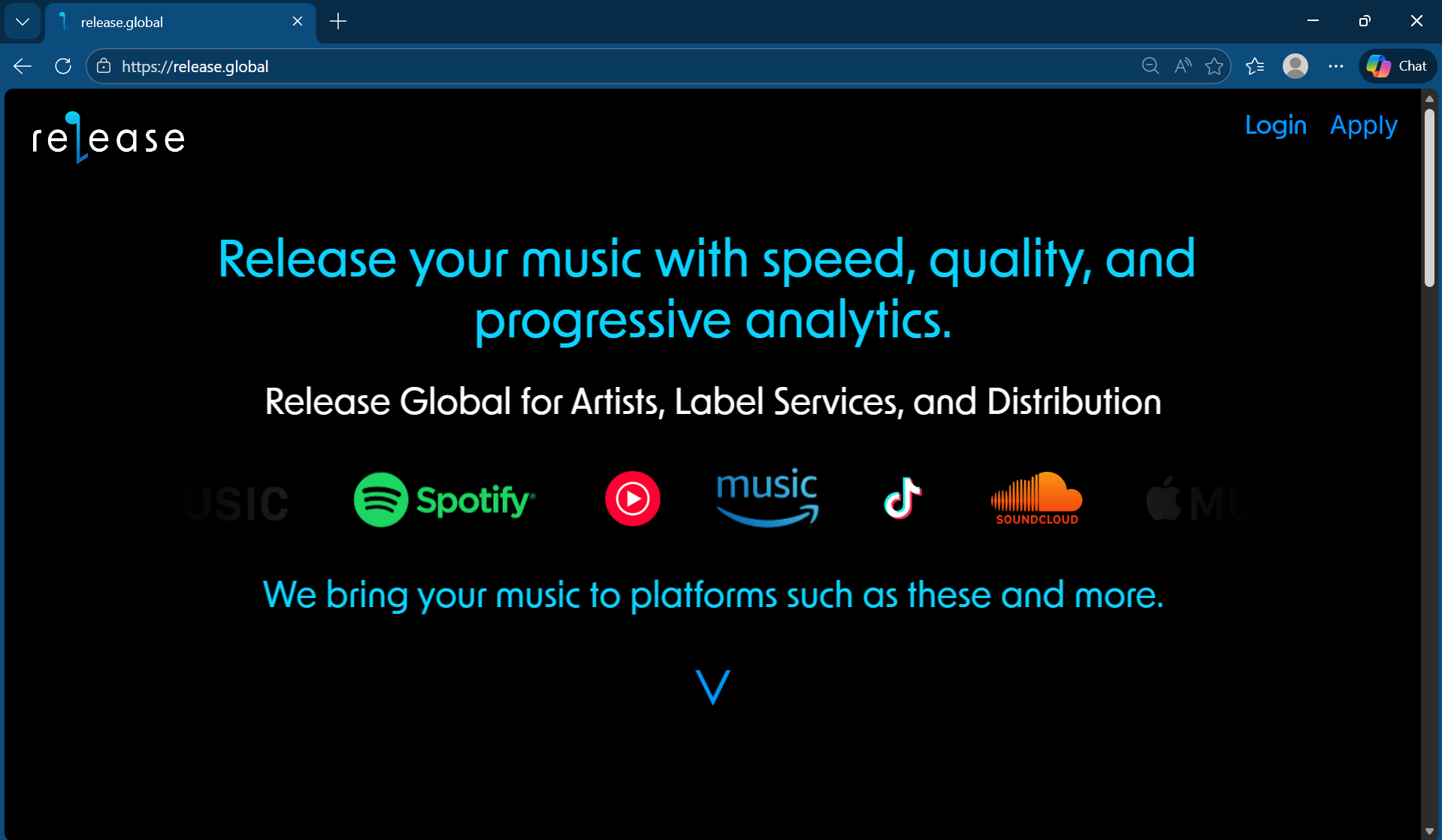 redesigned Release Global website redesign